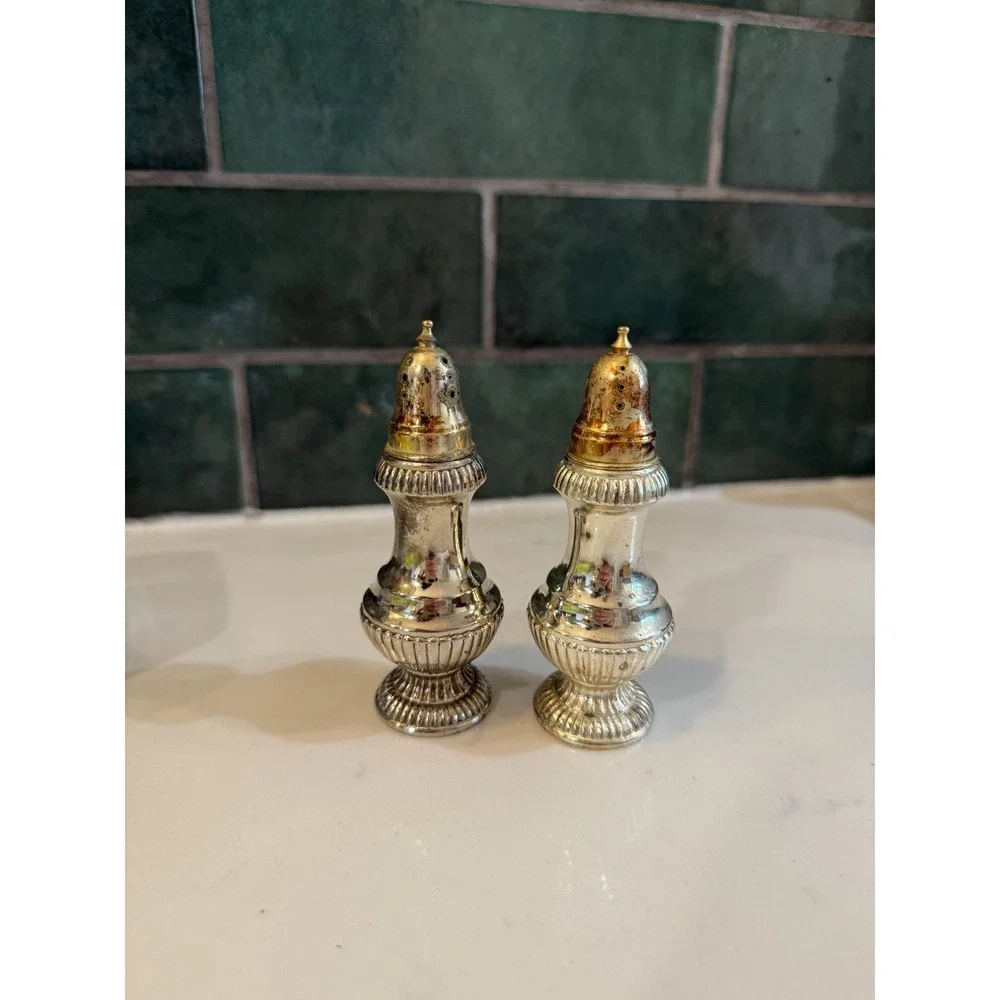 Vintage Silver Plated Salt and Pepper Shakers Made in Japan